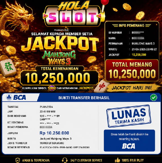 JACKPOT SLOT  MAHJONG WAYS 3 23 JULI 2026